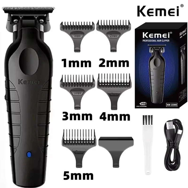 Golf Zero - Kemei 2299 理髪コードレスヘアトリマー 0 ミリメートルゼロギャップ彫刻バリカンプロフェッショナル電気仕上げ切断機