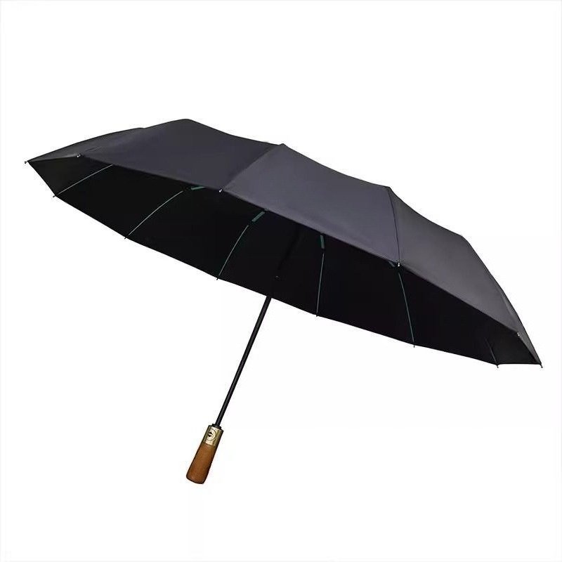 Golf Umbrella Large - メルセデス・ベンツに適した木製ハンドルの短い傘、高級特大全自動ビジネスギフトゴルフ傘