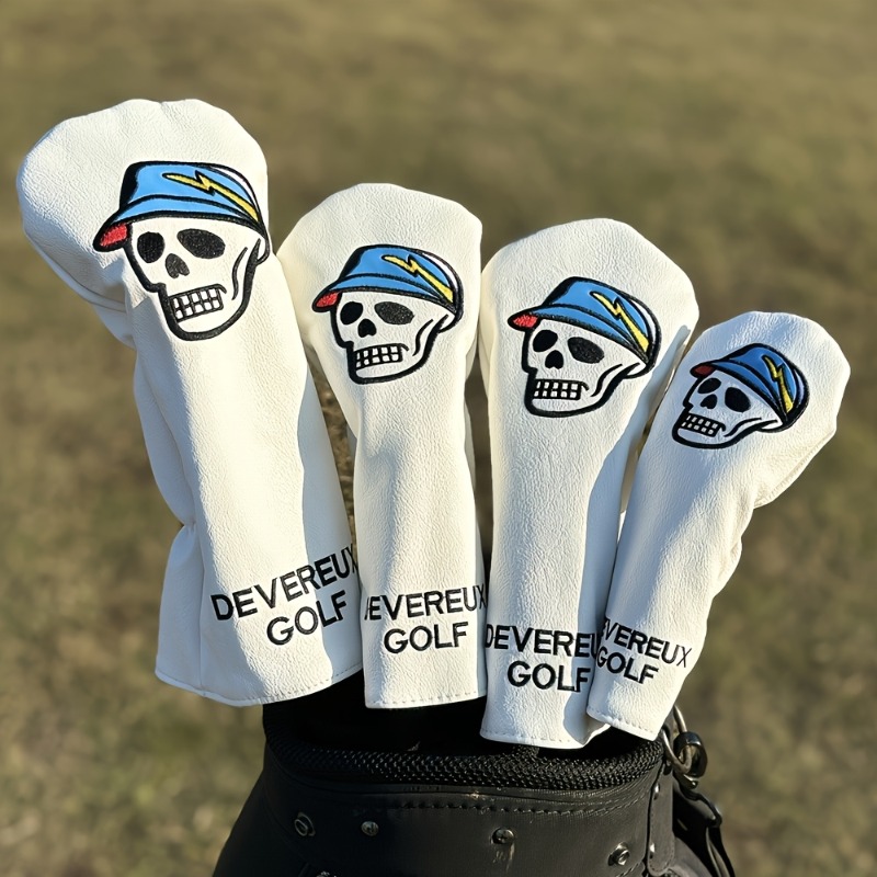 Golf Equipment - スケルトンデザインゴルフ保護カバー - ホワイト、防塵性と耐久性に優れたゴルフアクセサリー、最高の保護力を提供します。