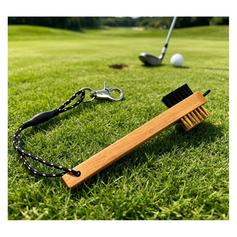 ABHS-木製ハンドルゴルフクラブブラシ 金属溝クリーナーピ - Divot Repair Tool のレビューと価格