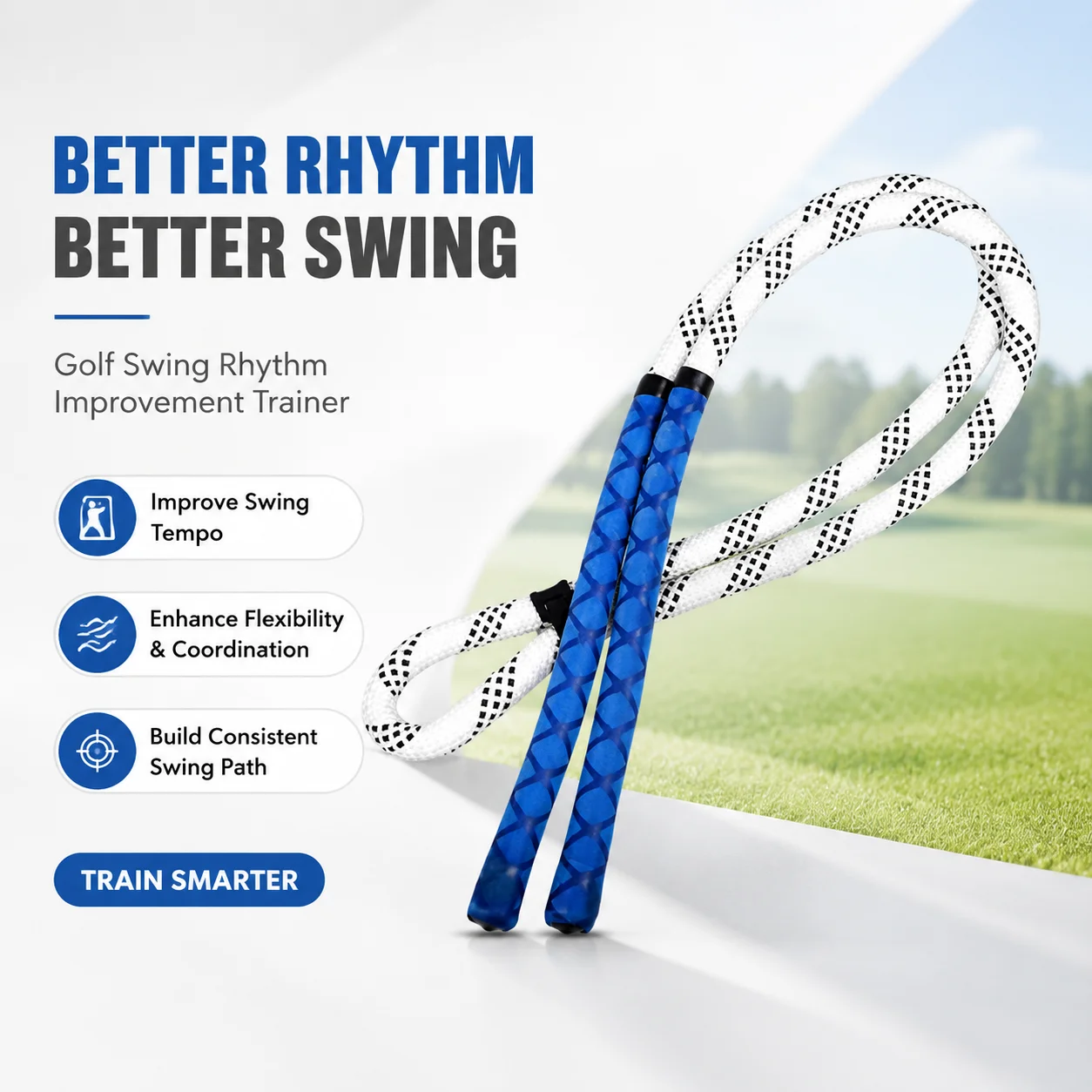 ゴルフスイングリズム改善トレーナー 室内トレーニングロープ  - Golf Equipment のレビューと価格