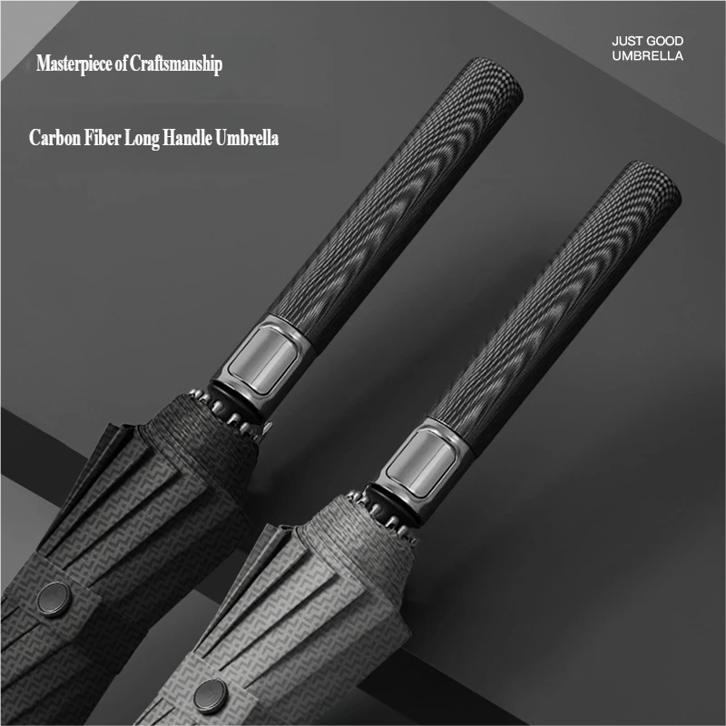 16本骨自動開閉式カーボンファイバーストレート傘、特大ロング - Golf Umbrella Large のレビューと価格