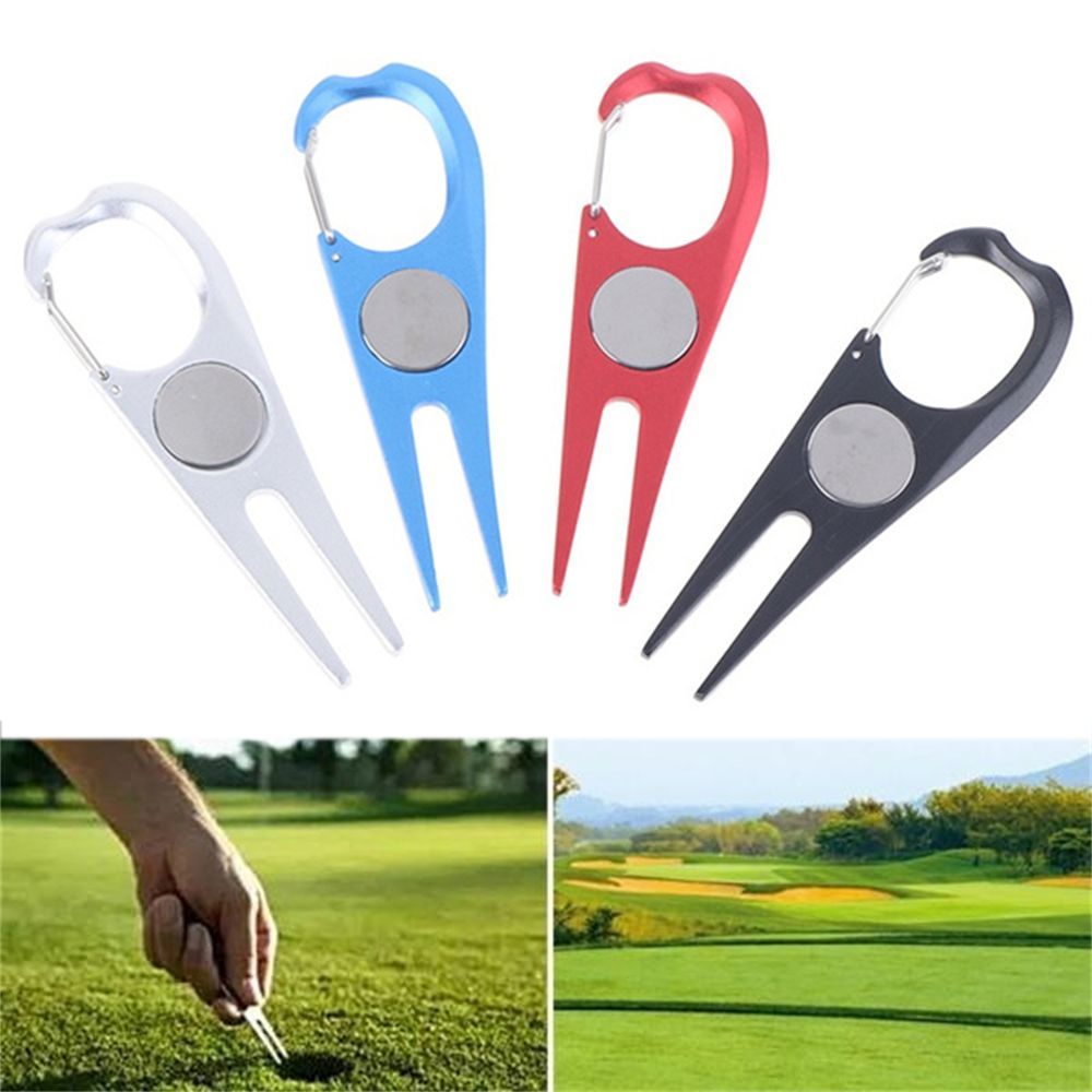 ポータブルアルミ合金トレーニング補助具ボールフォーク屋外ゴル - Divot Repair Tool のレビューと価格