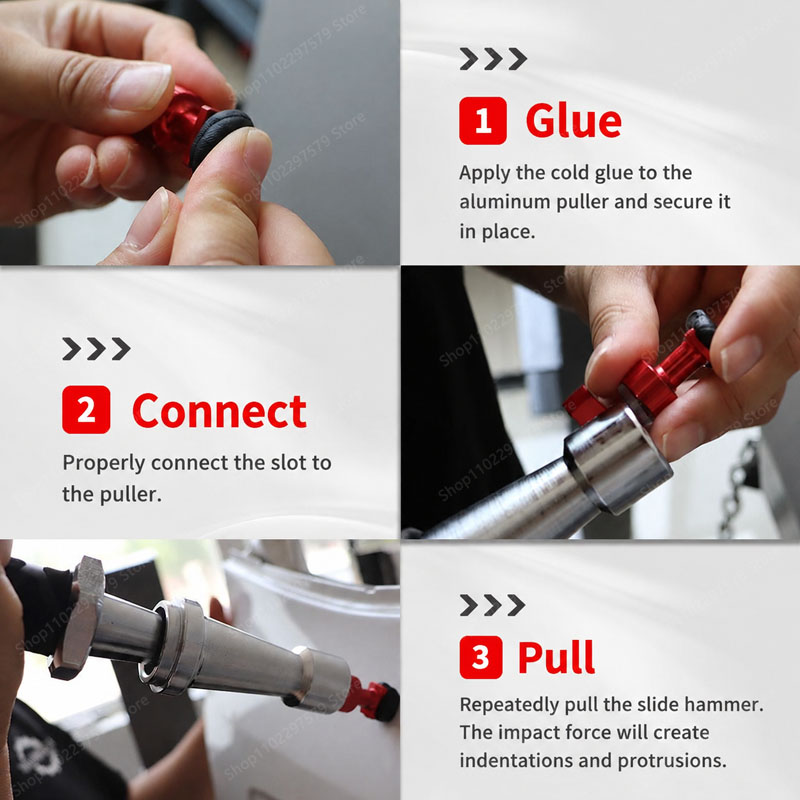 5点セット 多機能自動車板金溝修復ツールセット ペイントフリ - Divot Repair Tool のレビューと価格