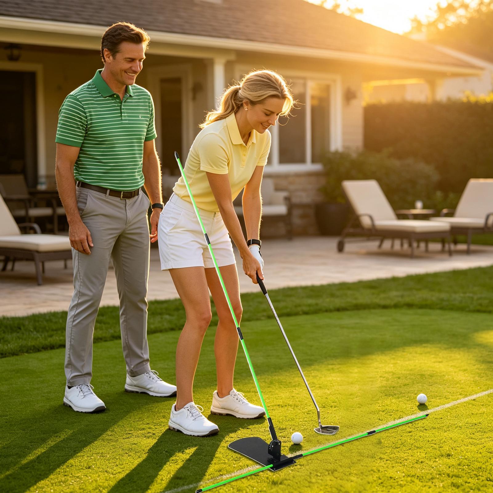 ゴルフアライメントスティック パッティング角度調整可能な練習 - Golf Equipment のレビューと価格