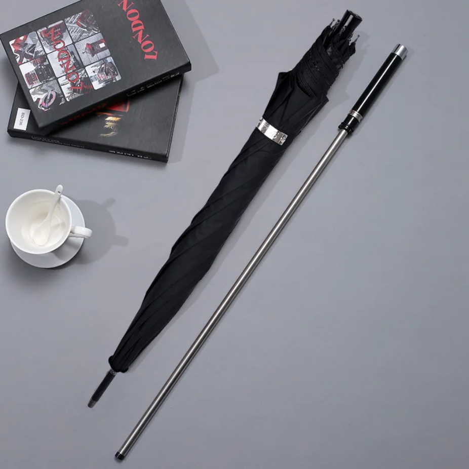 自己防衛の長いハンドル防風傘、UV保護、ビジネス杖、登山、ハ - Golf Umbrella Large のレビューと価格